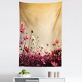 thumbnail image 1 of Flowers Tapestry, Retro Effect Meadow Scenery with Cosmos Petals Grunge Vintage Sunset Sky, Fabric Wall Hanging Decor for Bedroom Living Room Dorm, 5 Sizes, Sand Brown and Pink, by Ambesonne, 1 of 1