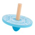 thumbnail image 3 of La parte superior giratoria juega la superficie lisa ligera del regalo de de los juguetes de la guardería de los niños de los juguetes de madera Azul Hugo Tapas sin pintar, 3 of 10