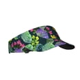 thumbnail image 2 of Daiia Watercolor Cactuses Pattern Sport Sun Visor Hats Visor Cap Adjustable Empty Top Baseball Cap Cotton Ball Caps for Women and Men, 2 of 8