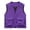 Purple, variant on Women's Utility Outdoor Vest V Neck Zip-Up Sleeveless Cargo Waistcoat with Multiple Pockets for Photography Work Fishing Hiking