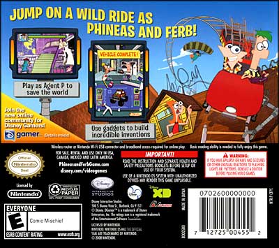 Phineas and Ferb, Disney, Nintendo DS, (Physical Edition) - image 2 of 9