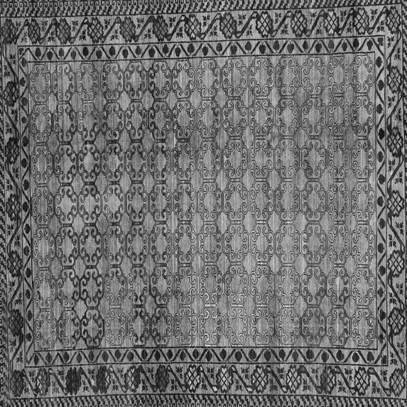 Ahgly Company Indoor Square Southwestern Gray Country Area Rugs, 8' Square
