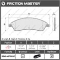 thumbnail image 3 of Friction Master MKD1338 Front Semi-Metallic Brake Pads Replacement Set, 3 of 3
