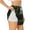 White, variant on Realistic Style Green Fur Wolf Printed 2 in 1 Women's Workout Shorts for Athletic Gym Running Shorts with Phone Pockets-X-Large
