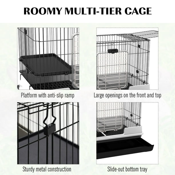 Two level hotsell dog crate