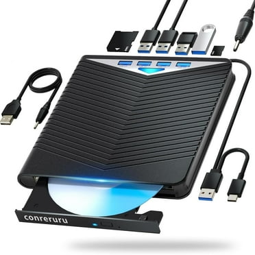 Support Blu-ray External Drive, DVD/CD Player/read/write, USB 3.0 And/Type-C, Support Blu-ray/DVD/CD, BD Drive, Windows 7-11 And Mac, PC Compatible, M-DISC