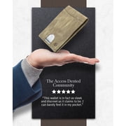 Slim Leather Wallet for Men – RFID Blocking Minimalist Front Pocket Wallet with Money Clip – Genuine Leather Bifold Card Holder – Gift-Ready