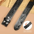 thumbnail image 5 of WHIPPY Western Leather Belt Strap for Women Men without Buckle Cowgirl Cowboy Engraved Embossed Belt Strap, 5 of 7