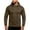 Army Green, variant on Men’s Ruched Raglan Sleeve Hoodie, Slim Fit Drawstring Hood Kangaroo Pocket Casual Pullover Sweatshirt Red XL(XL)