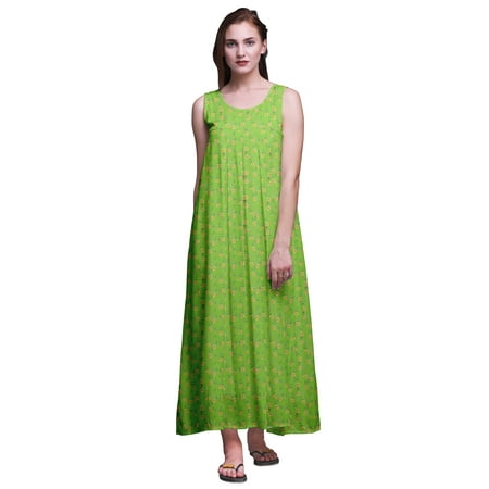 

Bimba Rayon Sleeveless Night Gown For Womens Rayon Printed Nightwear Ladies Sleepwear-XS