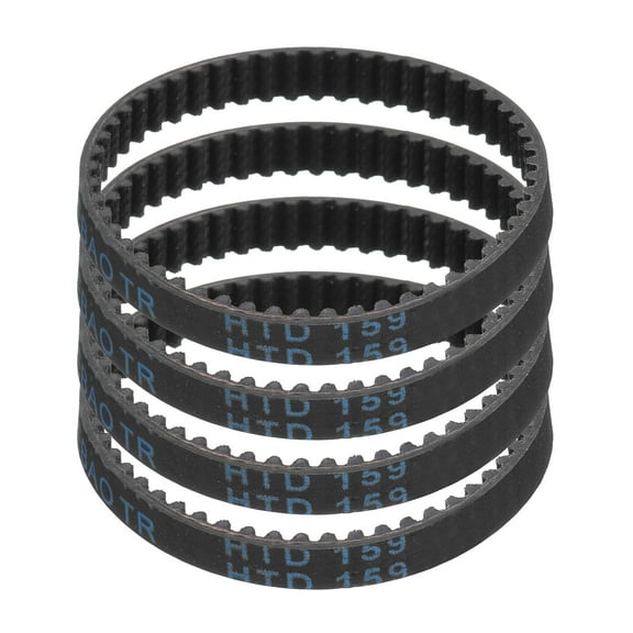 4Pack HTD-3M Rubber Timing Belt 53 Teeth, 159mm Pitch Length x 6mm Width x 2.4mm Height, Closed Loop Pulley Timing Belt