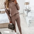 thumbnail image 2 of IROINNID Tracksuit For Women 2 Pieces Set Reduced Sweatshirt High Neck Long Sleeve Pocket Pants Casual Jogging Suit,Pink, 2 of 7