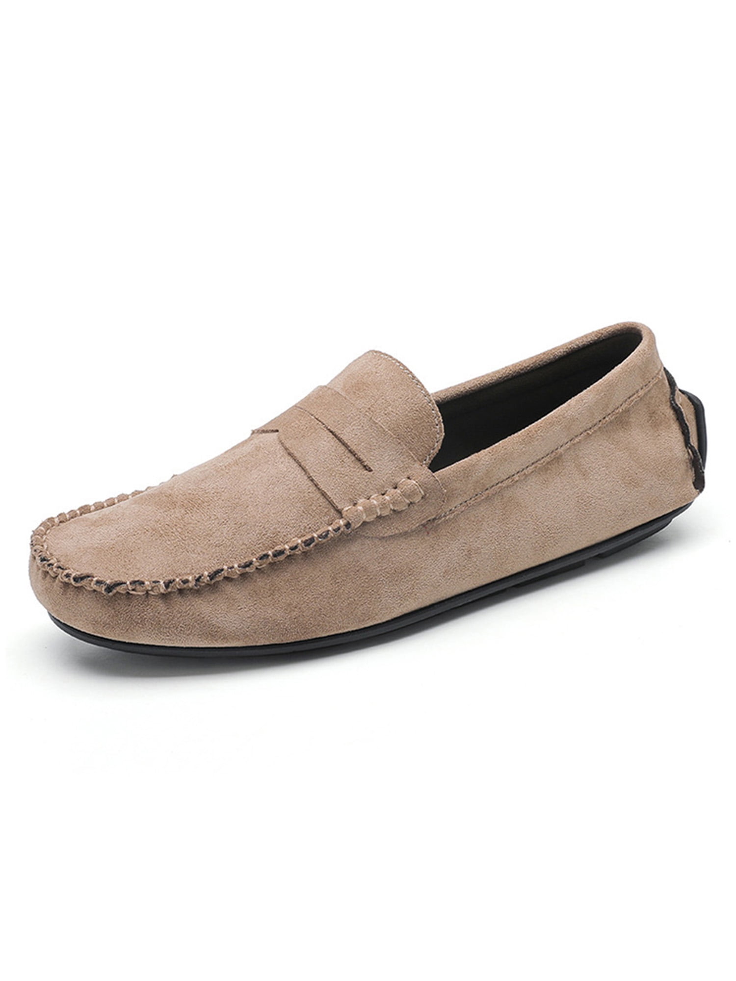 Men Driving Moccasins Slip On Flats Casual Suede Leather Penny Loafers Shoes 