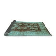 thumbnail image 2 of Ahgly Company Indoor Square Oriental Light Blue Industrial Area Rugs, 4' Square, 2 of 4