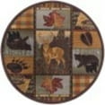 thumbnail image 3 of Nature Novelty 5' Round Multi-Color Polypropylene Indoor Area Rug, 3 of 6