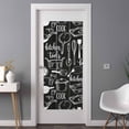 thumbnail image 3 of Non-Adhesive Static Cling Window Tint, Black Kitchen Tools Window Privacy Film Frosted, Modern Cooking Utensil Farmhouse Cookware Insulated Windows Frosted Films for Living room, 35.4 x 78.7 Inches, 3 of 9