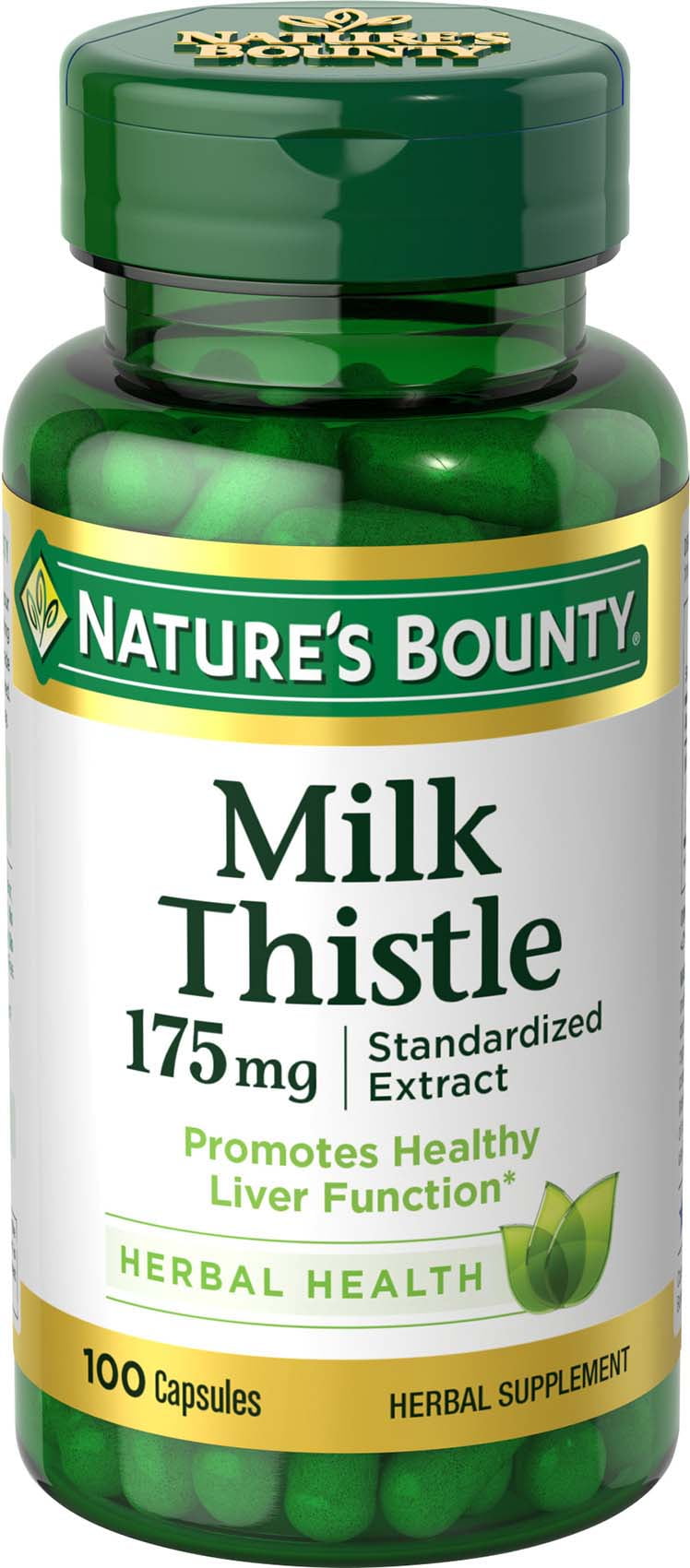 Nature's Bounty Milk Thistle Capsules, 175 Mg, 100 Ct