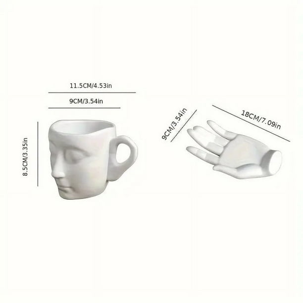 Pisexur Batería de cocina Taza de café de cerámica con platos y cuchara para la cocina del hogar