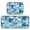 Blue Marine Life Patterns, variant on 2-Piece Kitchen Rugs Set Non-Slip Mats Carpet Floor for Kitchen, Bathroom (19.7"x27.6" & 19.7"x47.2") Red Berries and Robin Birds