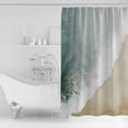 thumbnail image 4 of 72x78 Inch Shower Curtain Green Coastal Bathroom Decor Waterproof Fabric Bathtub Bath Curtains Decorative Summer Beach Nautical Ocean Extra Long Shower Curtain Set with Hooks, 4 of 6
