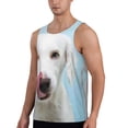 thumbnail image 2 of Gaeub Puppy Licks Nose Men's Athletic Tank Top, Workout Sleeveless Shirts, Running Tank Tops for Gym, Running, Training - XX-Large, 2 of 9