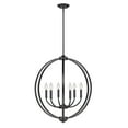 thumbnail image 5 of Colson 6 Light Chandelier in Matte Black with Pewter, 5 of 10