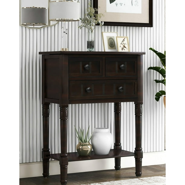 Console Table with Drawers, SEGMART 23" Small Sofa Table Entry Table