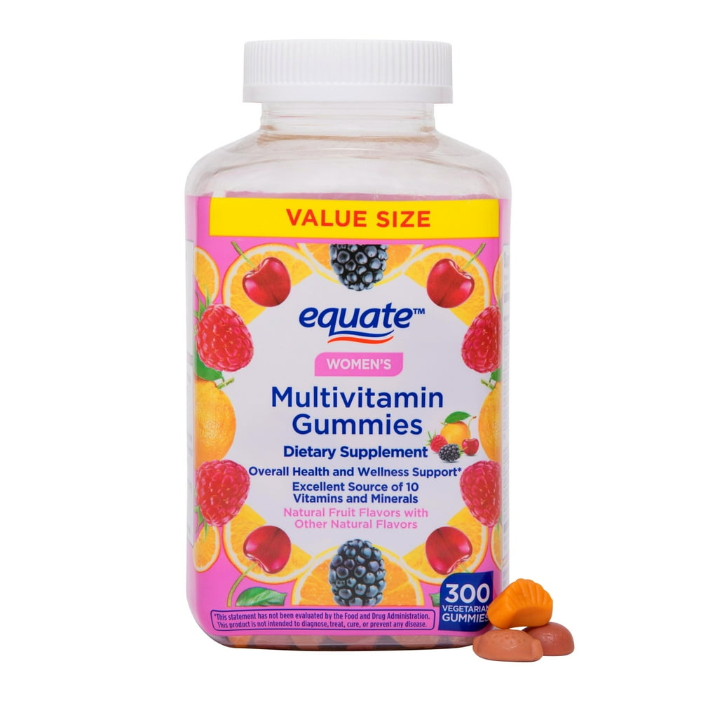 Equate Vegetarian Once Daily Women's Multivitamin Gummies, 300 Ct