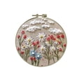 thumbnail image 2 of Beginner Floral Embroidery Kit with Hoop and Pre-Printed Pattern, DIY Hand Embroidery Starter Kit for Home Decor Gift, 2 of 3
