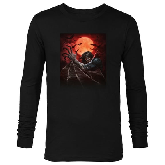 Marvel Morbius Bats Comic Cover Art - Long Sleeve T-Shirt for Men - Customized-Black