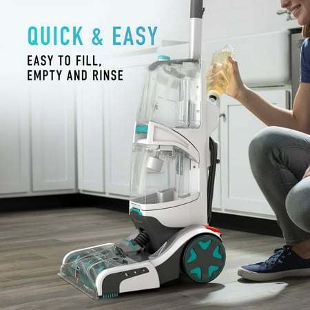 Hoover - SmartWash+ Corded Upright Deep Cleaner - Teal/Transparent
