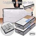 thumbnail image 1 of WREESH 2x Sac de Rangement Pratique Boîte de Rangement sous le Lit pour Couette, 1 of 2