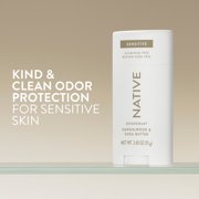 Native Sensitive Deodorant For Men, Aluminum Free, Sandalwood & Shea Butter, 2.65 oz