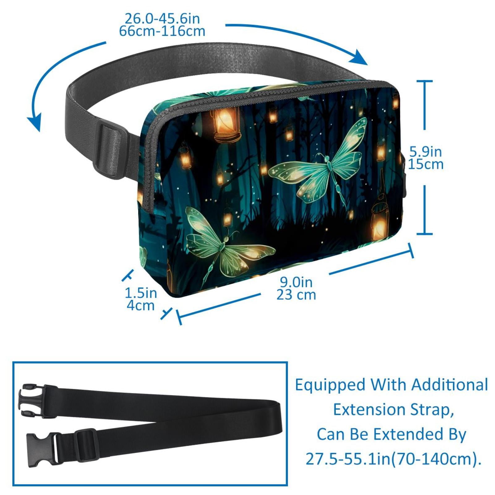 Firefly Lightweight Running Belt Waist Bag with Extension Strap and Money Belt - Unisex