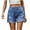 Blue, variant on Rezuofi 1 Pcs Women Ripped Jean Shorts Stretchy Distressed Denim Shorts with Pockets