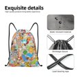 thumbnail image 4 of Pofeuu Moriah Elizabeth for Water-Resistant 210D Drawstring Bag Compact Foldable Design Gym Yoga Travel Essentials Lightweight Carryall-Medium, 4 of 6