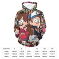 thumbnail image 2 of Gravity Falls Casual Pullover Hoodie Unisex Hooded Sweatshirt Novelty 3D Graphic Long Sleeve Sweater with Pocket M, 2 of 8