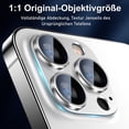thumbnail image 3 of Premium Silver Lens Protector Aluminum Alloy Camera Guard for iPhone 13 Pro/Max, 3 of 8