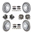 thumbnail image 1 of Transit Auto Front Rear Wheel Hub Bearings Assembly Coated Disc Brake Rotors and Semi-Metallic Pads Kit (10Pc) for Car Chevrolet Sonic - Left Right Side (Driver Passenger) KBB-107833, 1 of 10