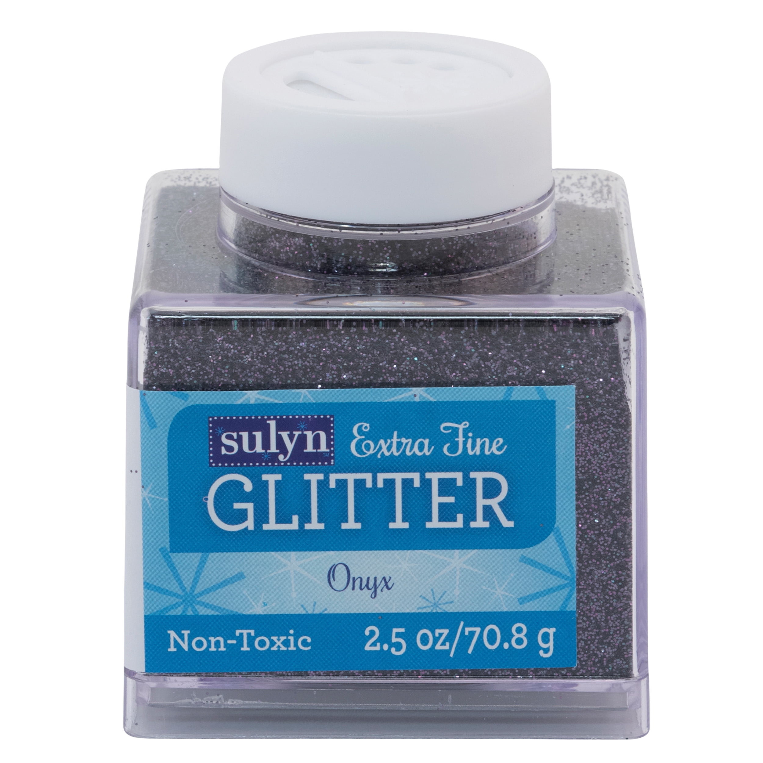 Sulyn Extra Fine Glitter for Crafts, Black Onyx, 2.5 oz
