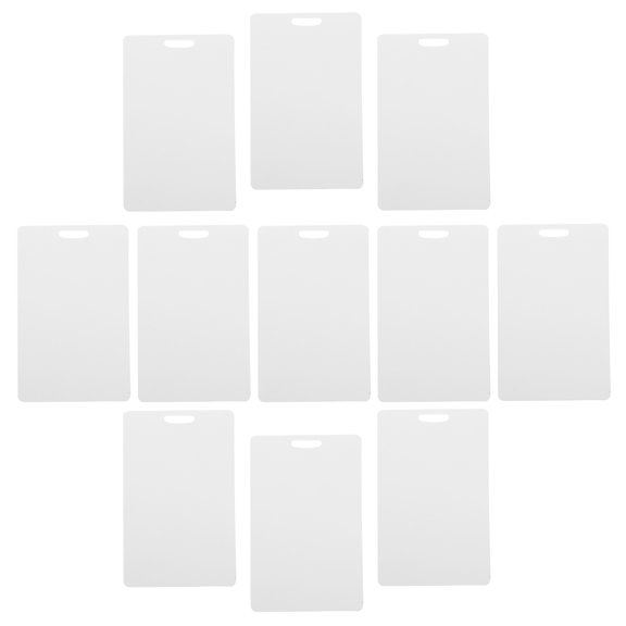 KALLORY 100-Pack White Plastic Shipping Tags, Printable PVC Blank Labeling Tags for Baking and Packaging