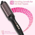 thumbnail image 5 of 3 In 1 Thermal Brush Hair Curler Brush Hair Curler Straightener with 10 Heating Levels 30S Fast Heating Fit for All Hair Types for Home Travel, 5 of 8