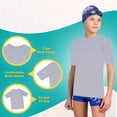 thumbnail image 2 of Boys 2-Pack UPF50+ Rash Guard Sun Swimming Short Sleeve Tee for Pool Beach Summer, 2 of 5