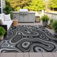 thumbnail image 4 of Dalyn Rugs Machine Washable Indoor/Outdoor Chantille ACN2097 Black 2'6" x 3'10" Rug, 4 of 9