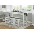 thumbnail image 3 of Topline Home Furnishings Counter-height White 4pc Dine Pack, 3 of 9