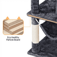 thumbnail image 5 of Alden Design 67" H Multi-Level Cat Tree Tower with 2 Cat Condos & Hammock Basket, Dark Gray, 5 of 8