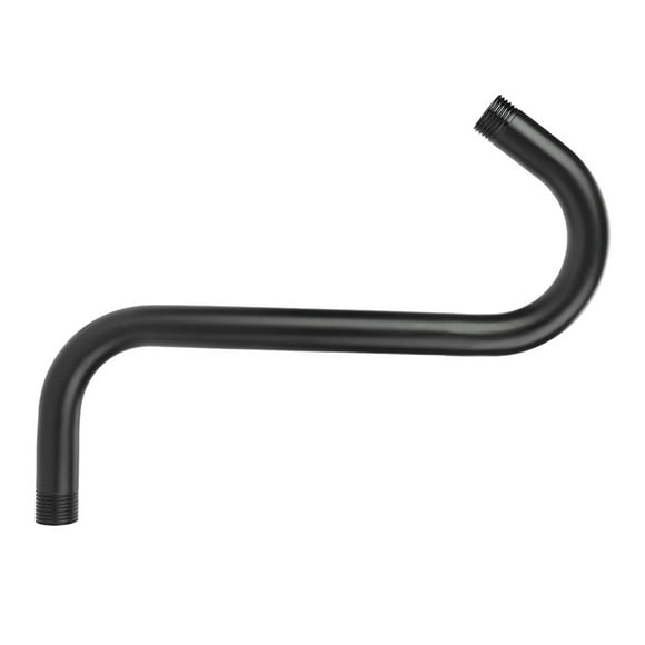 Nikou Rallonge en S en Acier Inoxydable 201 de Grande Hauteur, Bras rallongé pour Douche, Accessoire de Salle de Bains, Noir