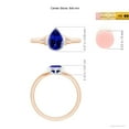 thumbnail image 5 of ANGARA Natural Pear-Shaped 1.1 ct Tanzanite Ring with Diamonds in 14K Rose & White Gold for Women (Size-8x6mm) | December Birthstone, Anniversary, Jewelry Gift for Women | Natural Tanzanite Ring, 5 of 9