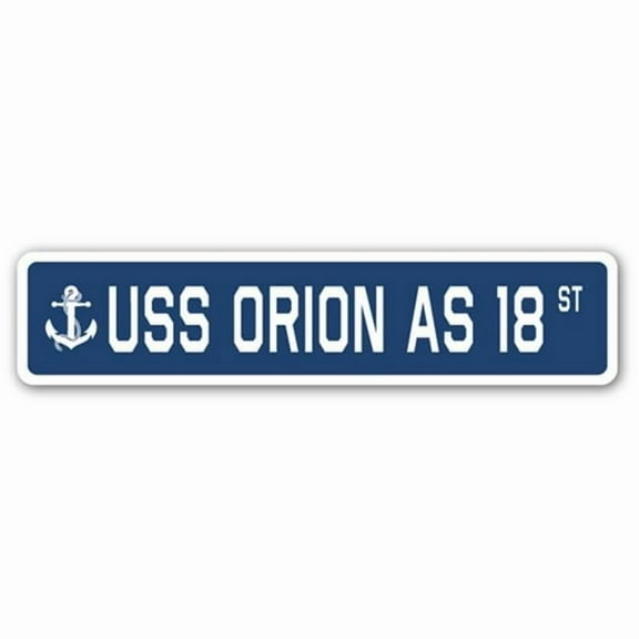 USS ORION AS 18 Street Sign us navy ship veteran sailor gift