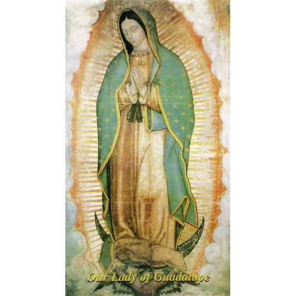 Prayer to Our Lady of Guadalupe holy card - laminated - Pack of 25